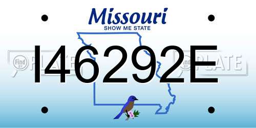 I46292E Missouri License Plate