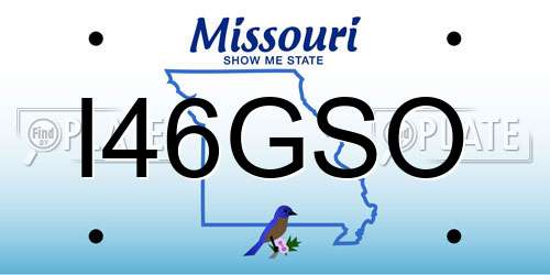 I46GSO Missouri License Plate