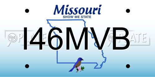 I46MVB Missouri License Plate