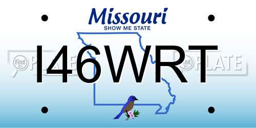 I46WRT Missouri License Plate
