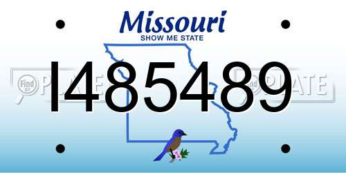 I485489 Missouri License Plate