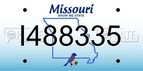 I488335 Missouri License Plate