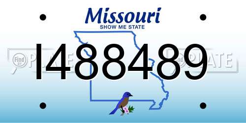 I488489 Missouri License Plate