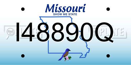 I48890Q Missouri License Plate