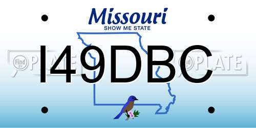 I49DBC Missouri License Plate