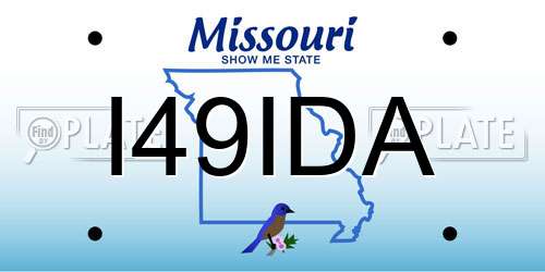 I49IDA Missouri License Plate