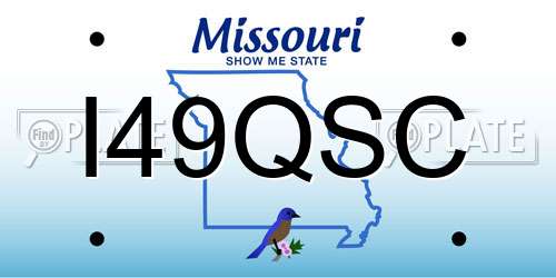 I49QSC Missouri License Plate