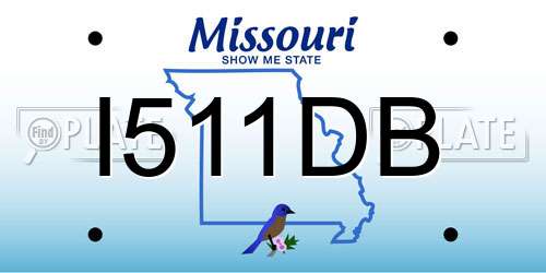 I511DB Missouri License Plate
