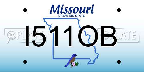 I511OB Missouri License Plate