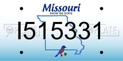 I515331 Missouri License Plate