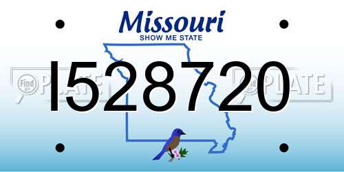 I528720 Missouri License Plate