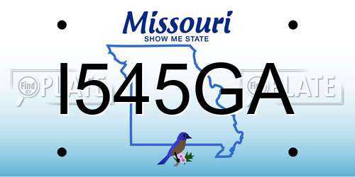 I545GA Missouri License Plate