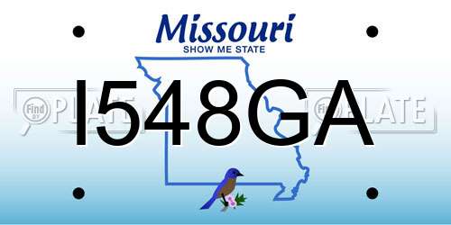 I548GA Missouri License Plate