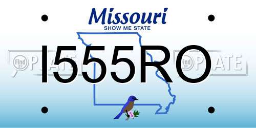 I555RO Missouri License Plate