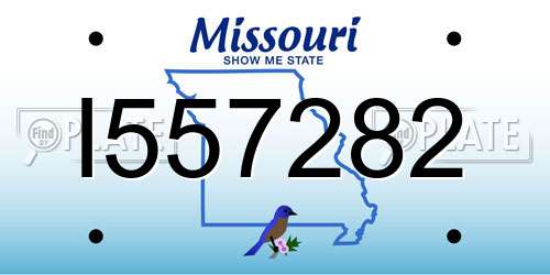I557282 Missouri License Plate