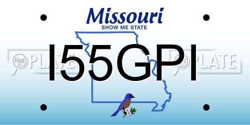 I55GPI Missouri License Plate