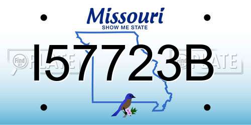 I57723B Missouri License Plate