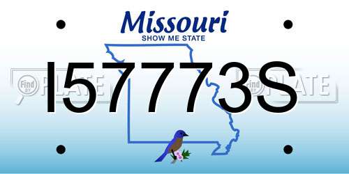 I57773S Missouri License Plate
