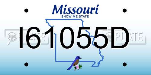 I61055D Missouri License Plate