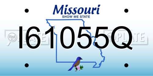 I61055Q Missouri License Plate