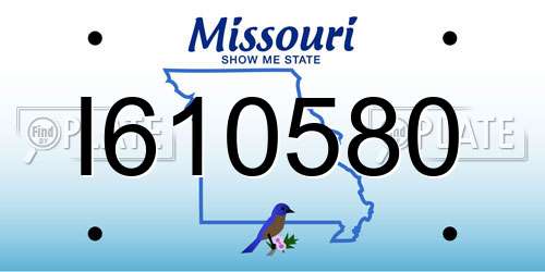 I610580 Missouri License Plate