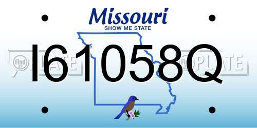 I61058Q Missouri License Plate