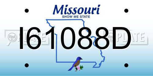 I61088D Missouri License Plate