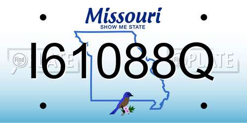 I61088Q Missouri License Plate