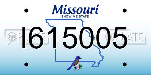 I615005 Missouri License Plate
