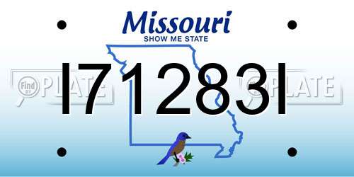 I71283I Missouri License Plate