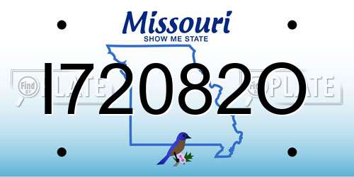 I72082O Missouri License Plate