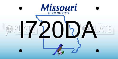 I720DA Missouri License Plate
