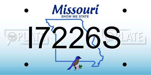 I7226S Missouri License Plate