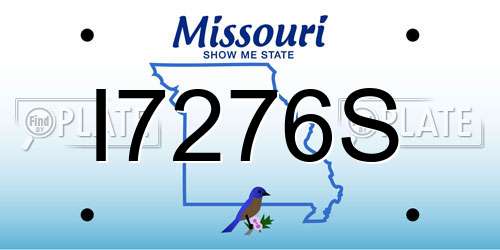 I7276S Missouri License Plate
