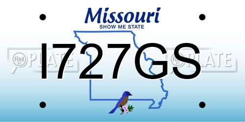 I727GS Missouri License Plate