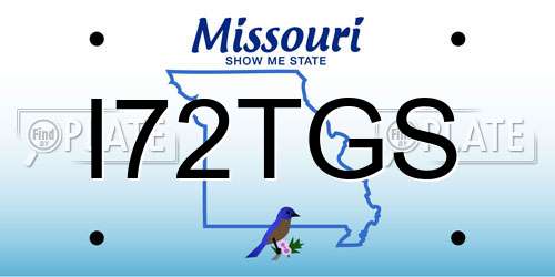 I72TGS Missouri License Plate