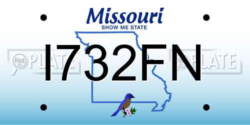 I732FN Missouri License Plate