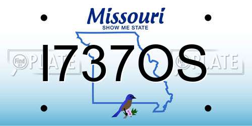 I737OS Missouri License Plate