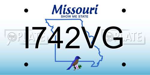 I742VG Missouri License Plate
