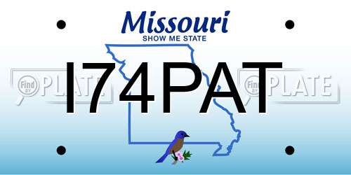 I74PAT Missouri License Plate
