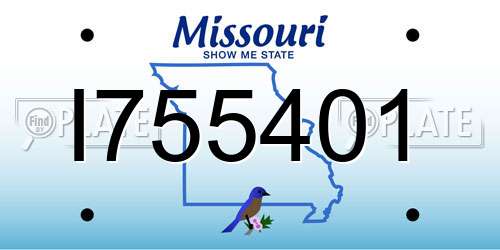 I755401 Missouri License Plate