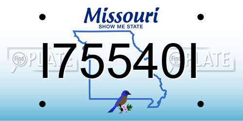 I75540I Missouri License Plate