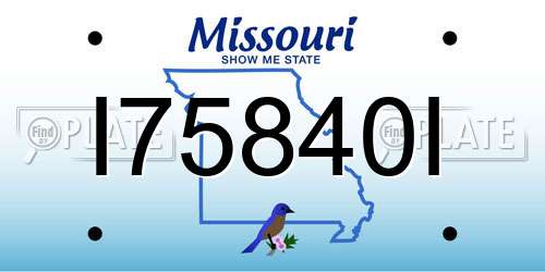 I75840I Missouri License Plate