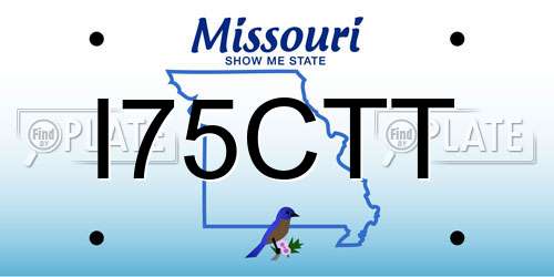 I75CTT Missouri License Plate