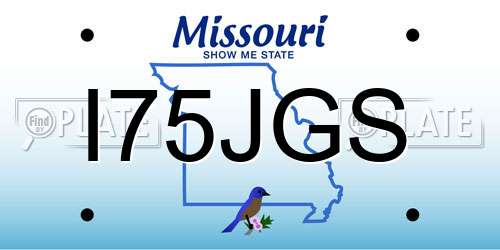 I75JGS Missouri License Plate