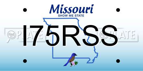 I75RSS Missouri License Plate
