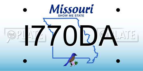 I770DA Missouri License Plate