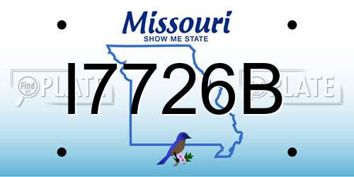 I7726B Missouri License Plate