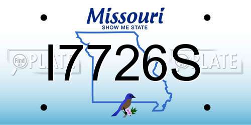 I7726S Missouri License Plate