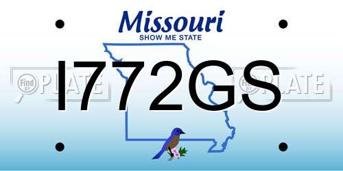 I772GS Missouri License Plate